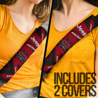 Deep Red Jeep Car Seat Belt Cover Custom Car Accessories