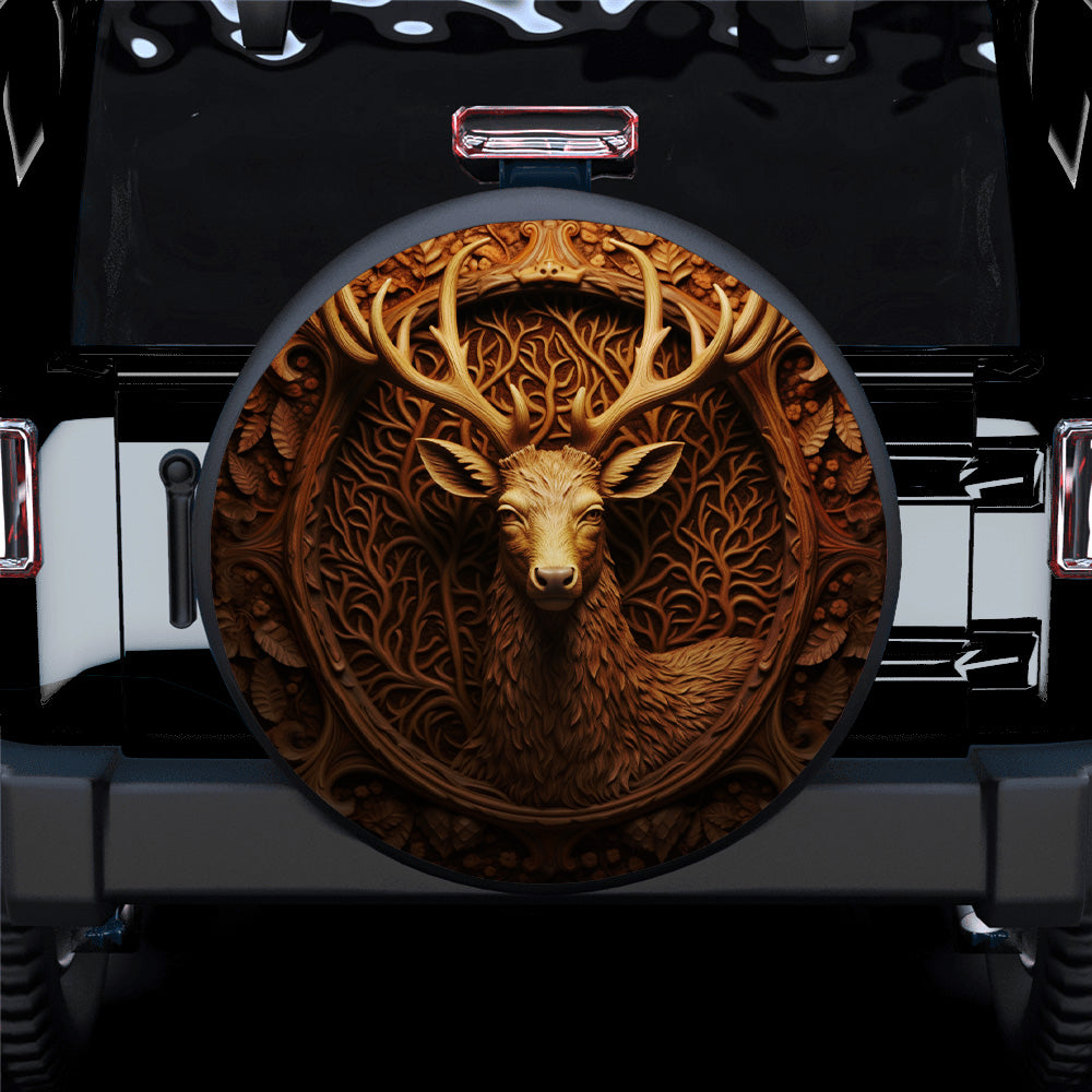 Deer Wood Jeep Car Spare Tire Cover