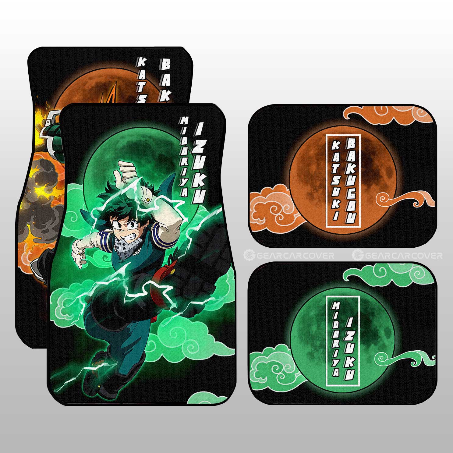 Deku And Bakugo Car Floor Mats Custom My Hero Academia Anime Car Accessories