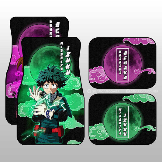 Deku And Uraraka Car Floor Mats Custom My Hero Academia Anime Car Accessories