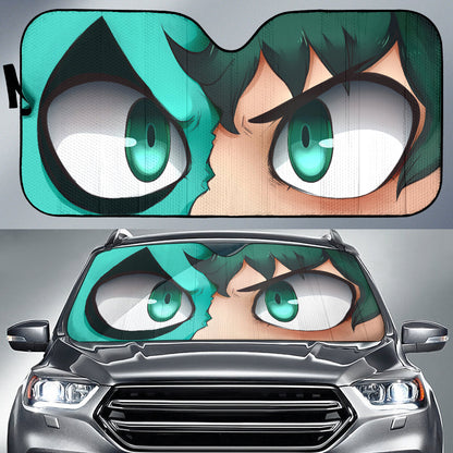Deku Car Windshield Sun Shade Custom My Hero Academia Auto Sun Shades