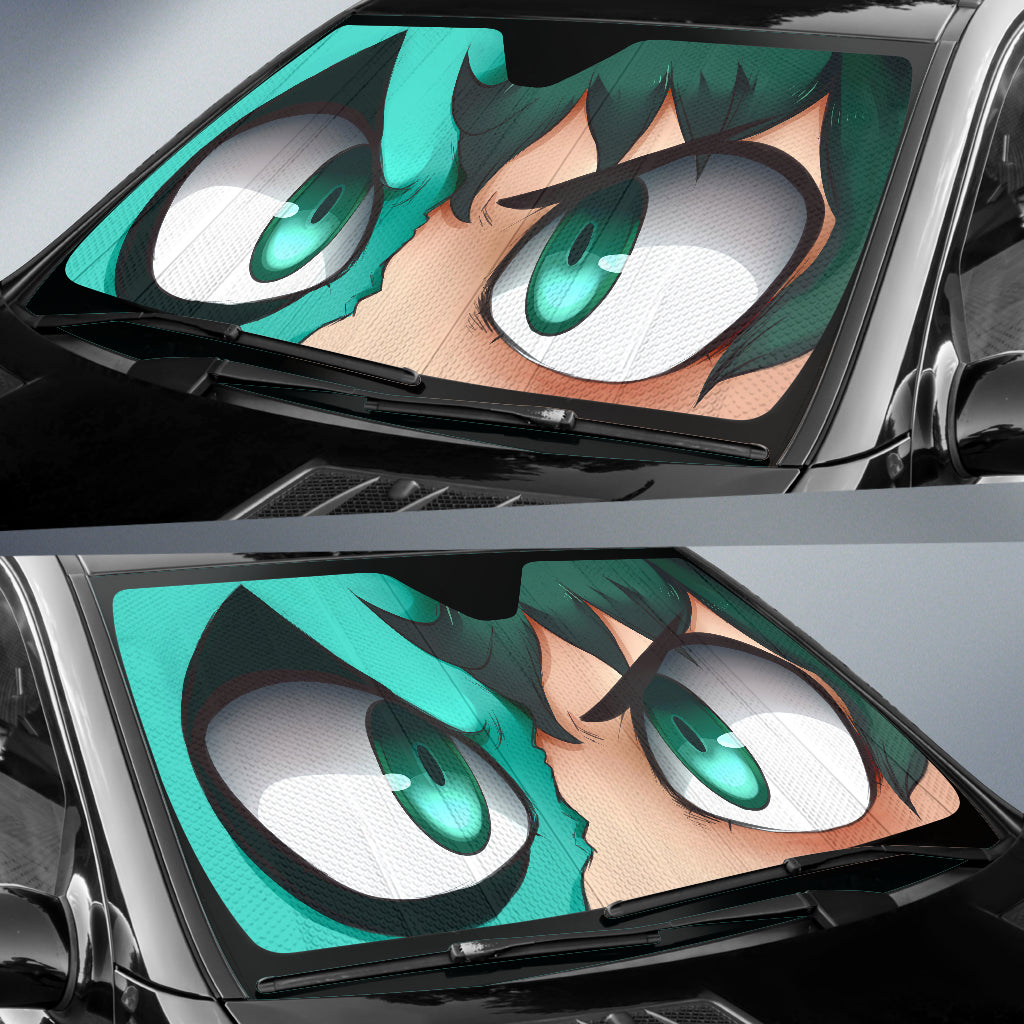 Deku Car Windshield Sun Shade Custom My Hero Academia Auto Sun Shades