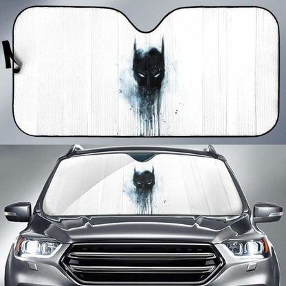 Demon Batman Logo in White theme car auto sunshades 918b Universal Fit