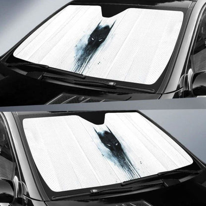 Demon Batman Logo in White theme car auto sunshades 918b Universal Fit