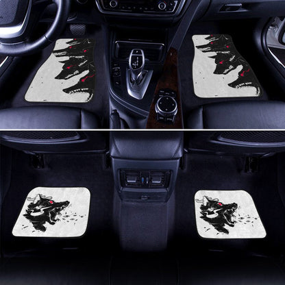 Demon Black Wolf Car Floor Mats Custom Wolf Car Accessories