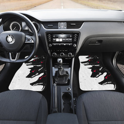 Demon Black Wolf Car Floor Mats Custom Wolf Car Accessories