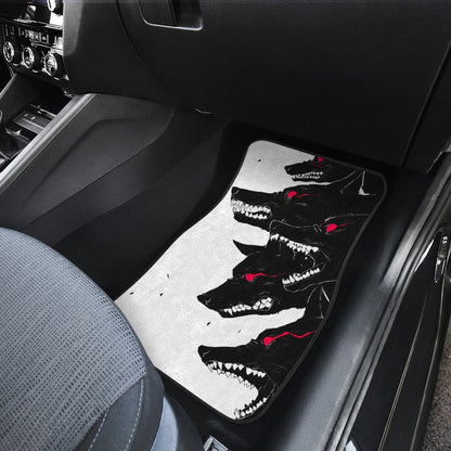 Demon Black Wolf Car Floor Mats Custom Wolf Car Accessories
