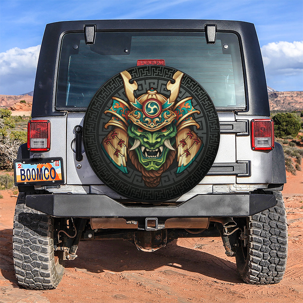 Demon Samurai Japan Car Spare Tire Cover