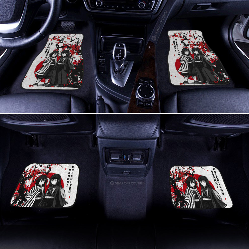 Demon Slayer Anime Car Floor Mats Obanai and Muichiro Mix Car Accessories