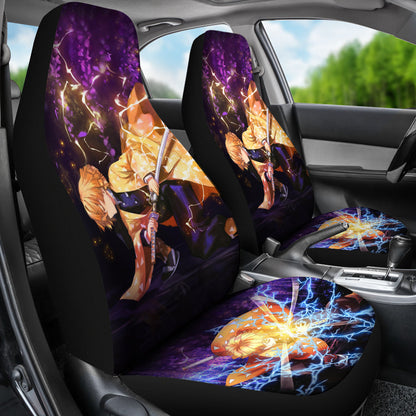 Demon Slayer Anime Car Seat CoversAgatsuma Zenitsu Car Accessories Fan Gift Ci011504