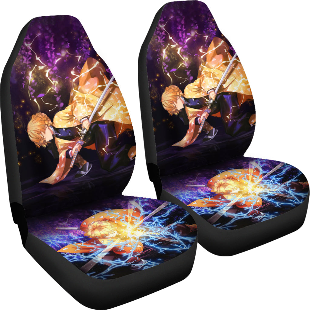 Demon Slayer Anime Car Seat CoversAgatsuma Zenitsu Car Accessories Fan Gift Ci011504