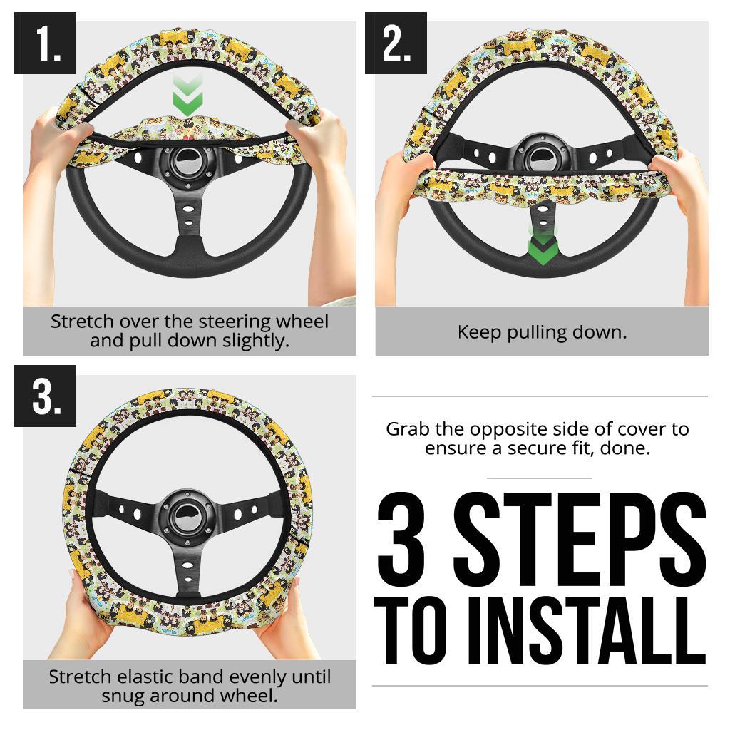 Demon Slayer Anime Car Steering Wheel Cover 2