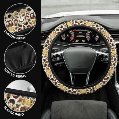 Demon Slayer Anime Car Steering Wheel Cover 3