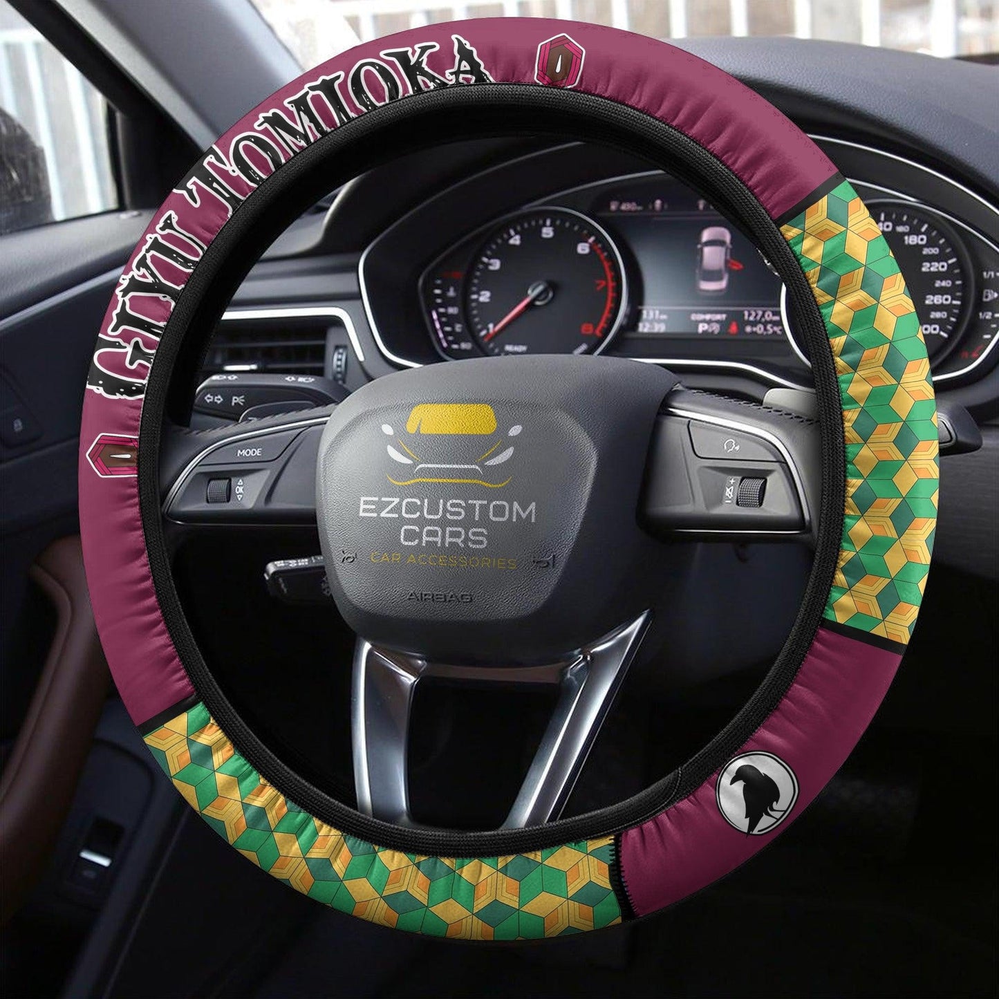 Demon Slayer Anime Steering Wheel Cover Custom Anime Tomioka Giyu Car Accessories