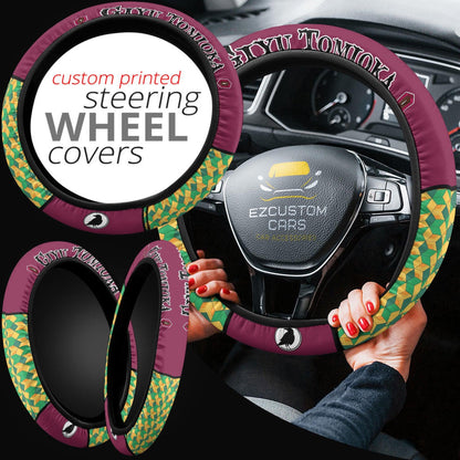 Demon Slayer Anime Steering Wheel Cover Custom Anime Tomioka Giyu Car Accessories