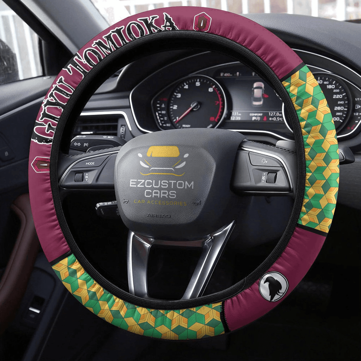 Demon Slayer Anime Steering Wheel Cover Custom Anime Tomioka Giyu Car Accessories
