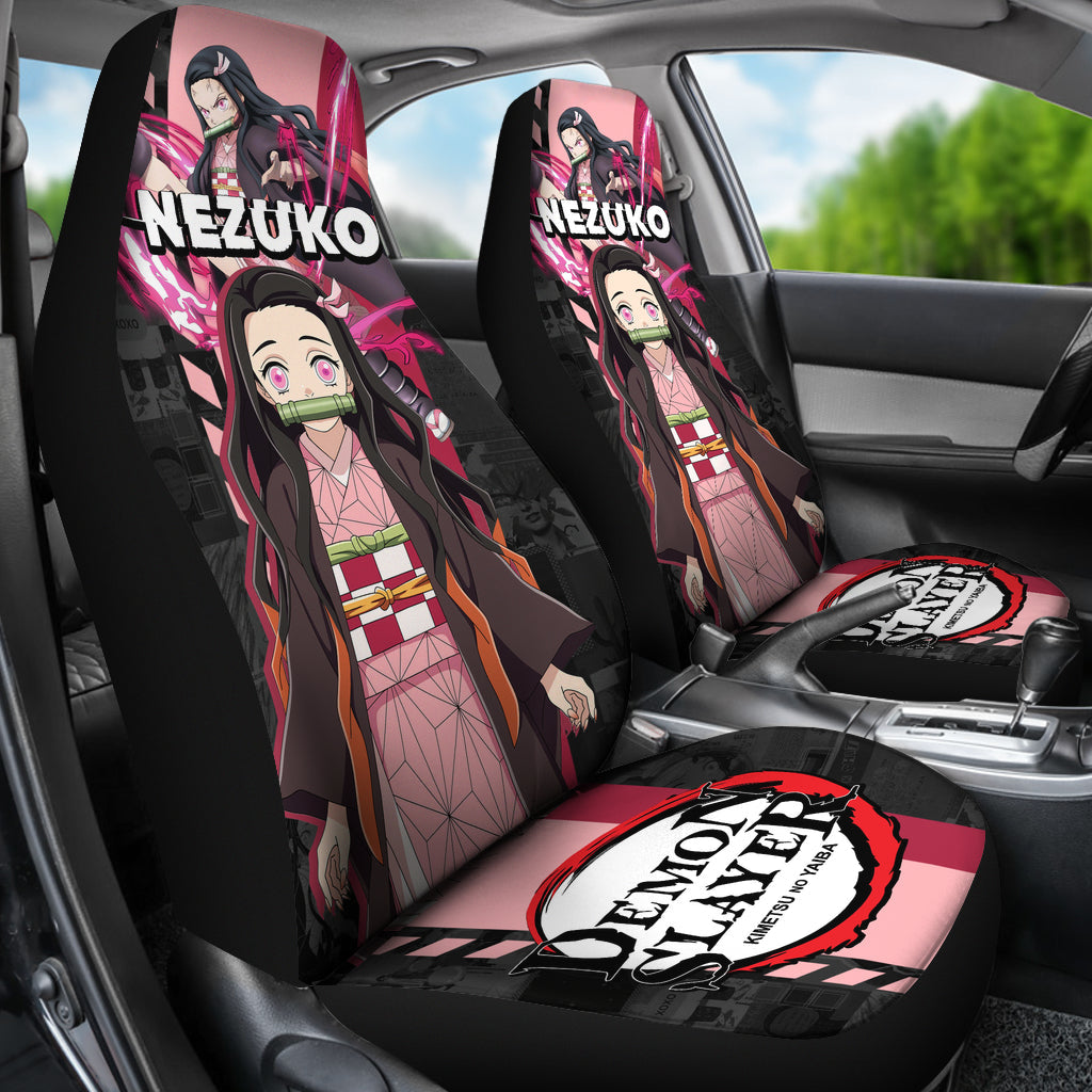 Demon Slayer Car Seat Covers Nezuko Car Accessories Fan Gift Ci220224-01