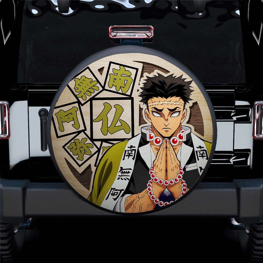 Demon Slayer Gyomei Anime Jeep Car Spare Tire Cover