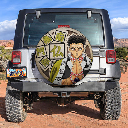 Demon Slayer Gyomei Anime Jeep Car Spare Tire Cover