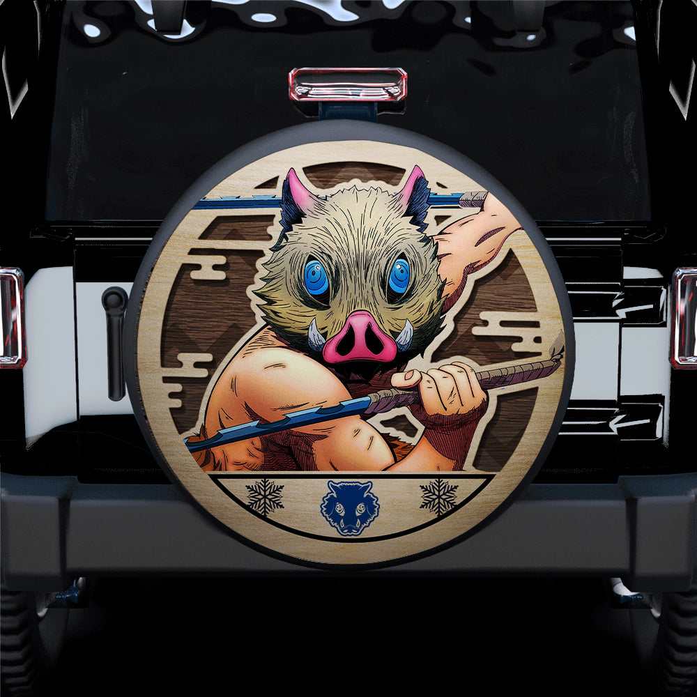 Demon Slayer Inosuke Hashibira Anime Jeep Car Spare Tire Cover