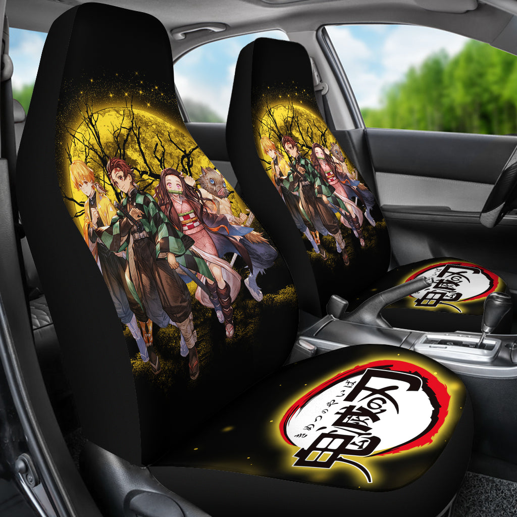 Demon Slayer Moonlight Anime Car Seat Covers