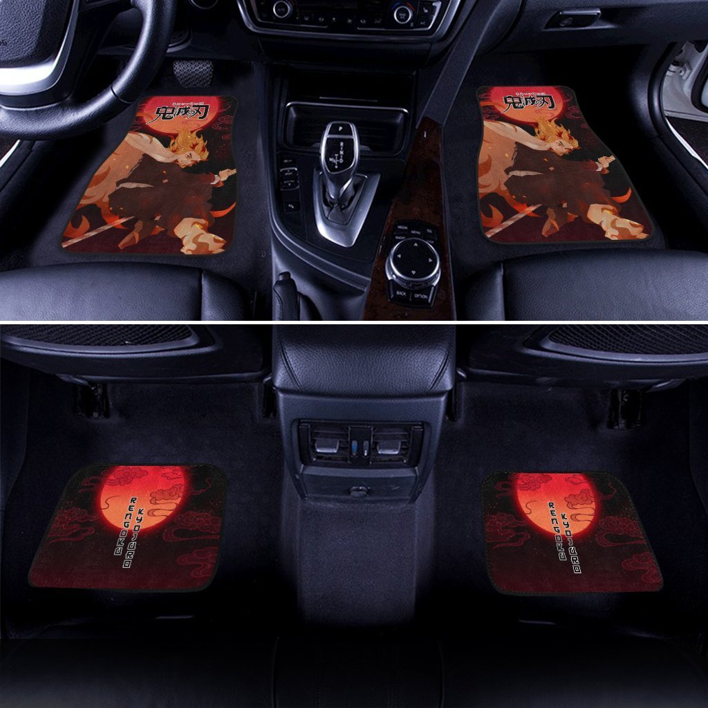 Demon Slayer Rengoku Car Floor Mats Custom Anime Car Accessories