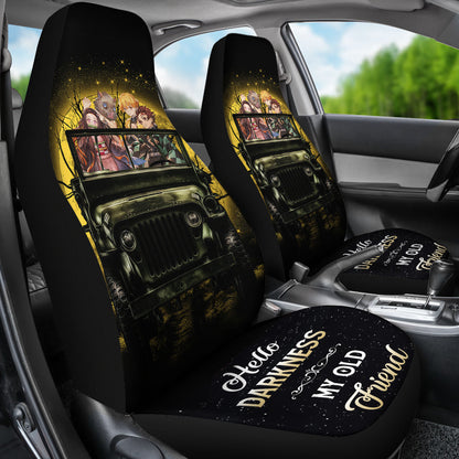 Demon Slayer Ride Jeep Funny Anime Moonlight Halloween Car Seat Covers