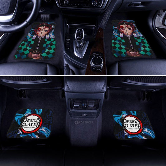 Demon Slayer Tanjiro Car Floor Mats Custom Face Anime Car Accessories