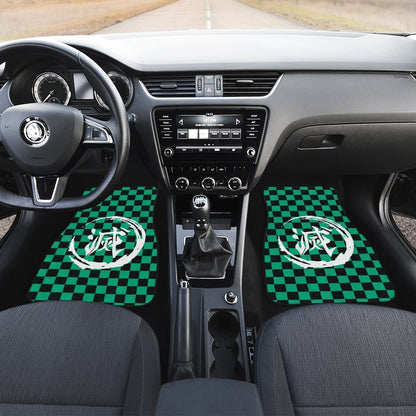 Demon Slayer Tanjiro Car Floor Mats Custom Uniform Anime Car Accessories