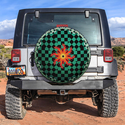 Demon Slayer Tanjiro Pattern Car Spare Tire Cover