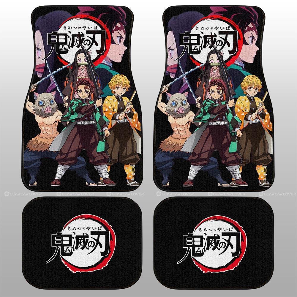 Demon Slayer Team Car Floor Mats Custom Demon Slayer Anime Car Accessories