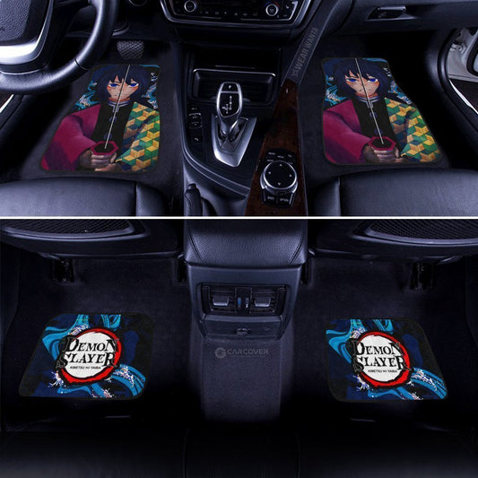 Demon Slayer Tomioka Giyuu Car Floor Mats Custom Face Anime Car Accessories