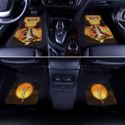 Demon Slayer Zenitsu Thunder Car Floor Mats Custom Anime Car Accessories