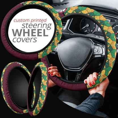 Demon Slayers Anime Steering Wheel Cover Anime Car Accessories Giyuu Tomioka