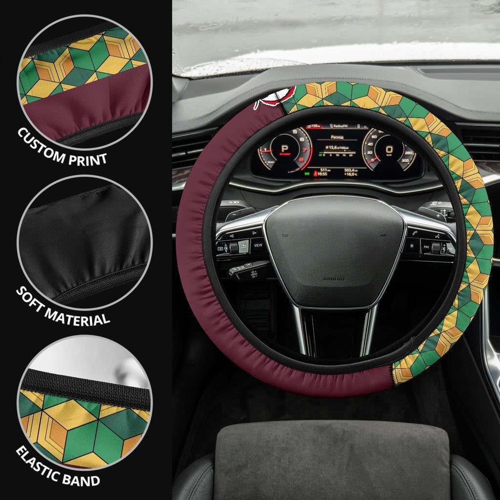 Demon Slayers Anime Steering Wheel Cover Anime Car Accessories Giyuu Tomioka
