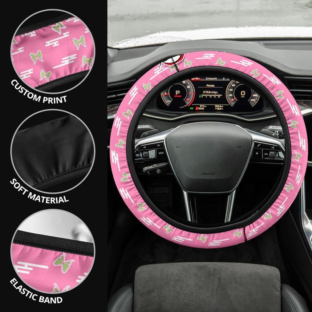 Demon Slayers Anime Steering Wheel Cover Anime Car Accessories Kanao Tsuyuri