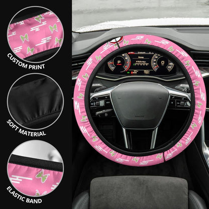 Demon Slayers Anime Steering Wheel Cover Anime Car Accessories Kanao Tsuyuri