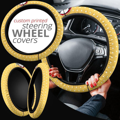 Demon Slayers Anime Steering Wheel Cover Anime Car Accessories Zenitsu Agatsuma
