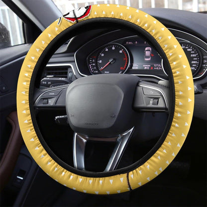 Demon Slayers Anime Steering Wheel Cover Anime Car Accessories Zenitsu Agatsuma