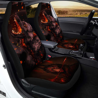 Demon Wolf Car Seat Covers Custom Car Accessories