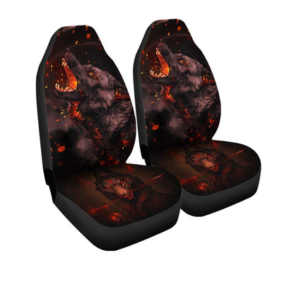 Demon Wolf Car Seat Covers Custom Car Accessories
