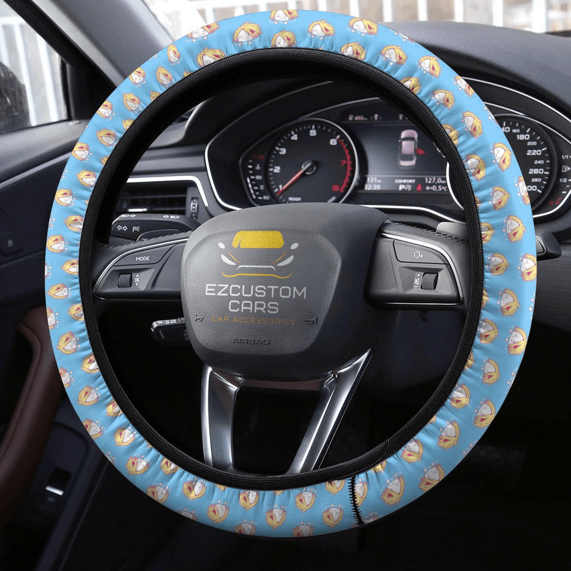 Denki Kaminari My Hero Academia Anime Steering Wheel Cover Anime Car Accessories