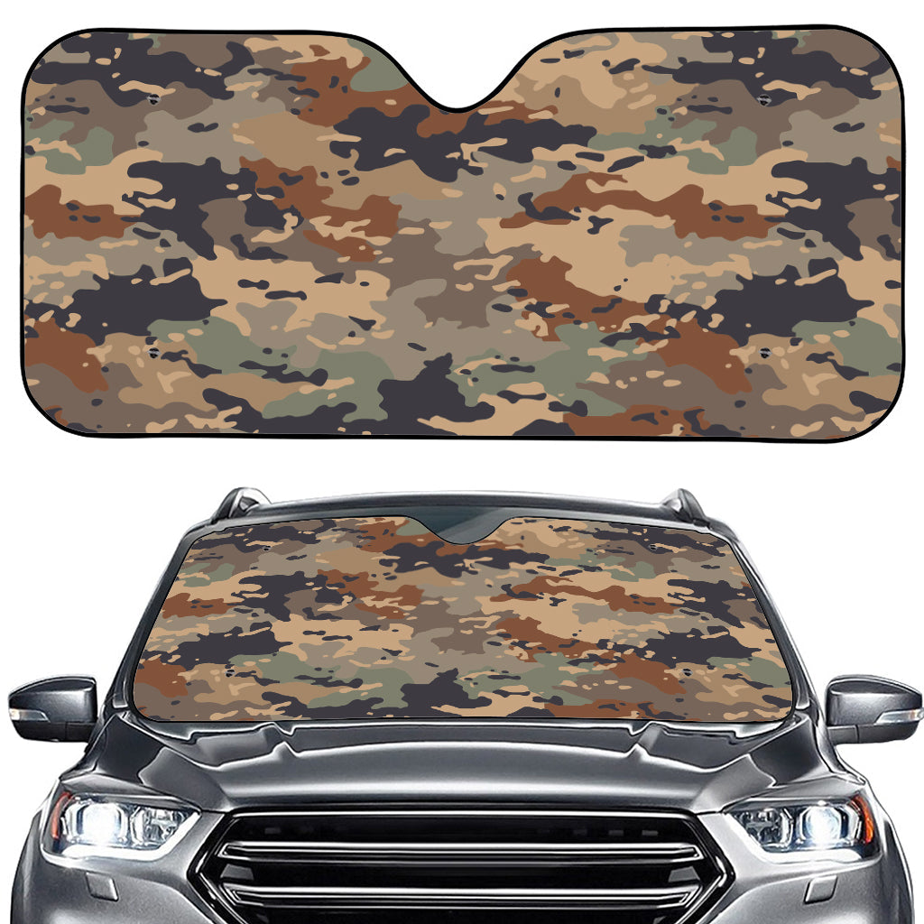 Desert Camouflage Print Car Windshield Sun Shade