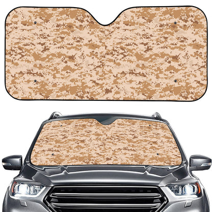 Desert Digital Camo Pattern Print Car Windshield Sun Shade