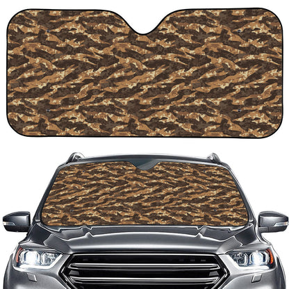 Desert Tiger Stripe Camouflage Print Car Windshield Sun Shade