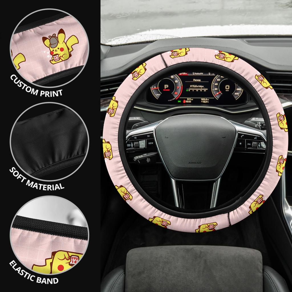 Detective Pikachu Car Steering Wheel Cover