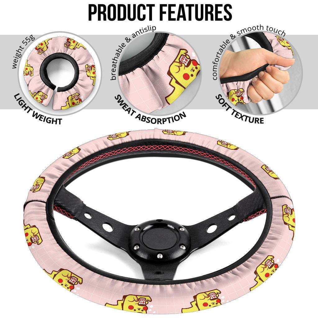 Detective Pikachu Car Steering Wheel Cover