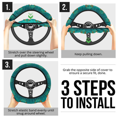 Dhelmise Car Steering Wheel Cover