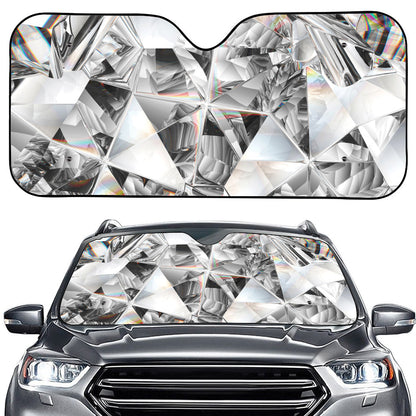 Diamond Artwork Print Car Windshield Sun Shade