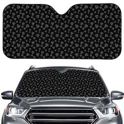 Diamond Pattern Print Car Windshield Sun Shade